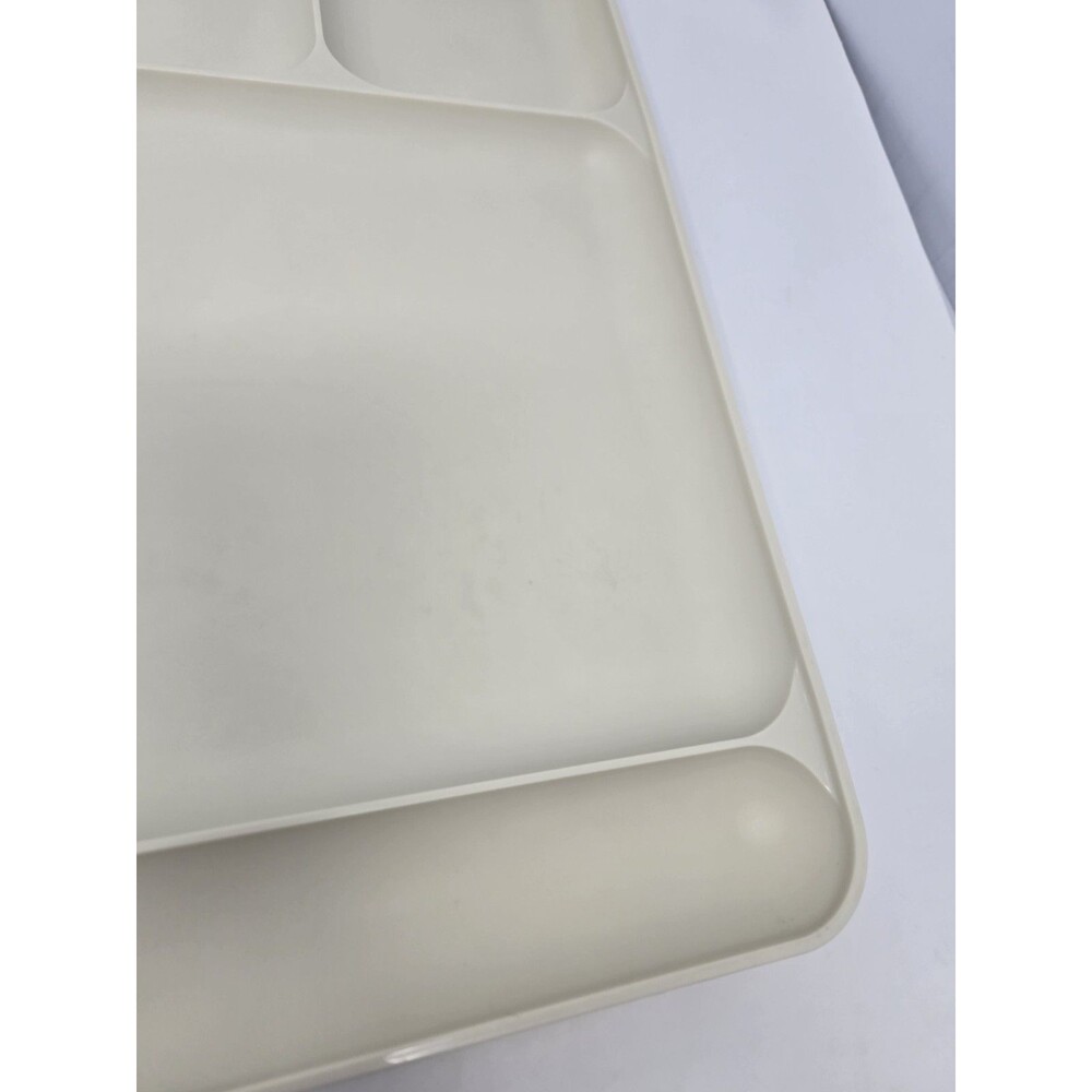 VINTAGE TUPPERWARE LOT CAFETERIA LUNCH TRAY DIVIDED PLATE MIXED #1535 SET OF 6 - Picture 3 of 11